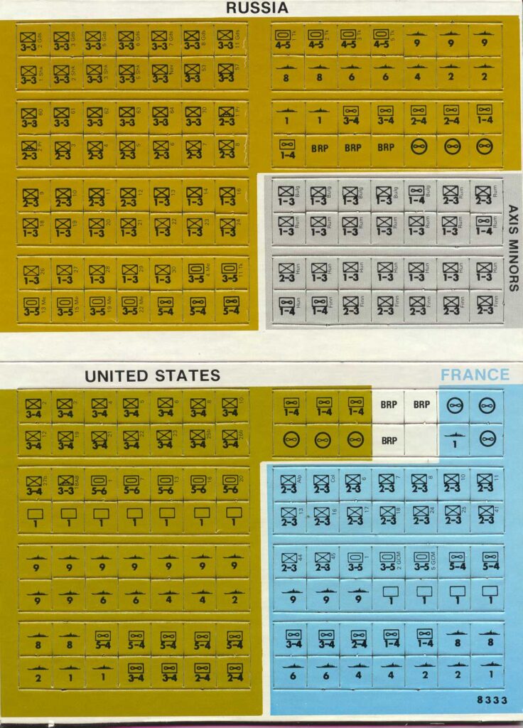 Unit counters from Rise and Decline of the Third Reich